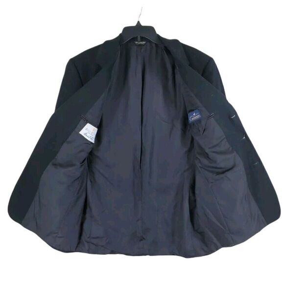 Bill Blass Cashmere Jacket Mens 42 R Black Sport Coat Blazer 3-Button USA Made - Picture 4 of 14